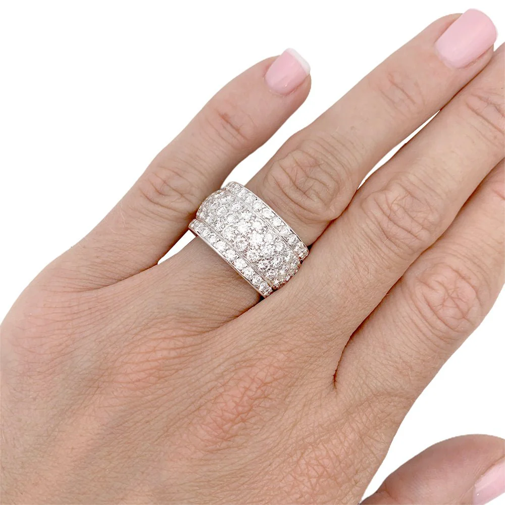 Bague CARTIER "Nigeria", pavage diamants. - Image 6