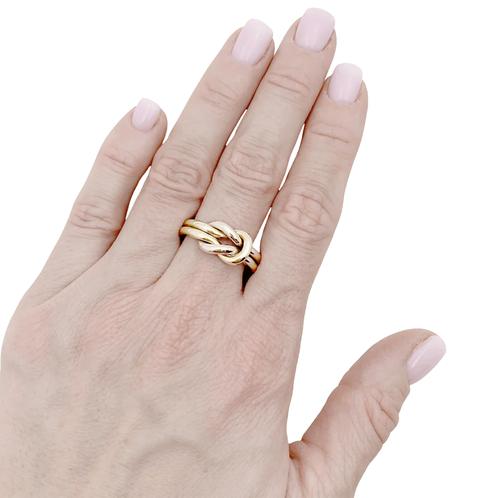 Bague CARTIER "Noeud d'Héraclès" en or jaune et or blanc - Image 2