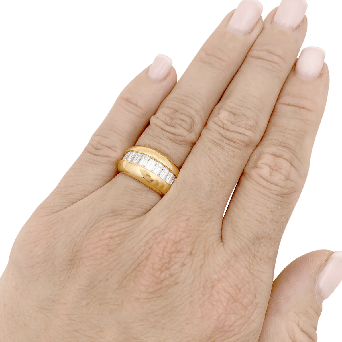 Bague Jonc CARTIER "Odin" en or jaune et diamants - Image 2