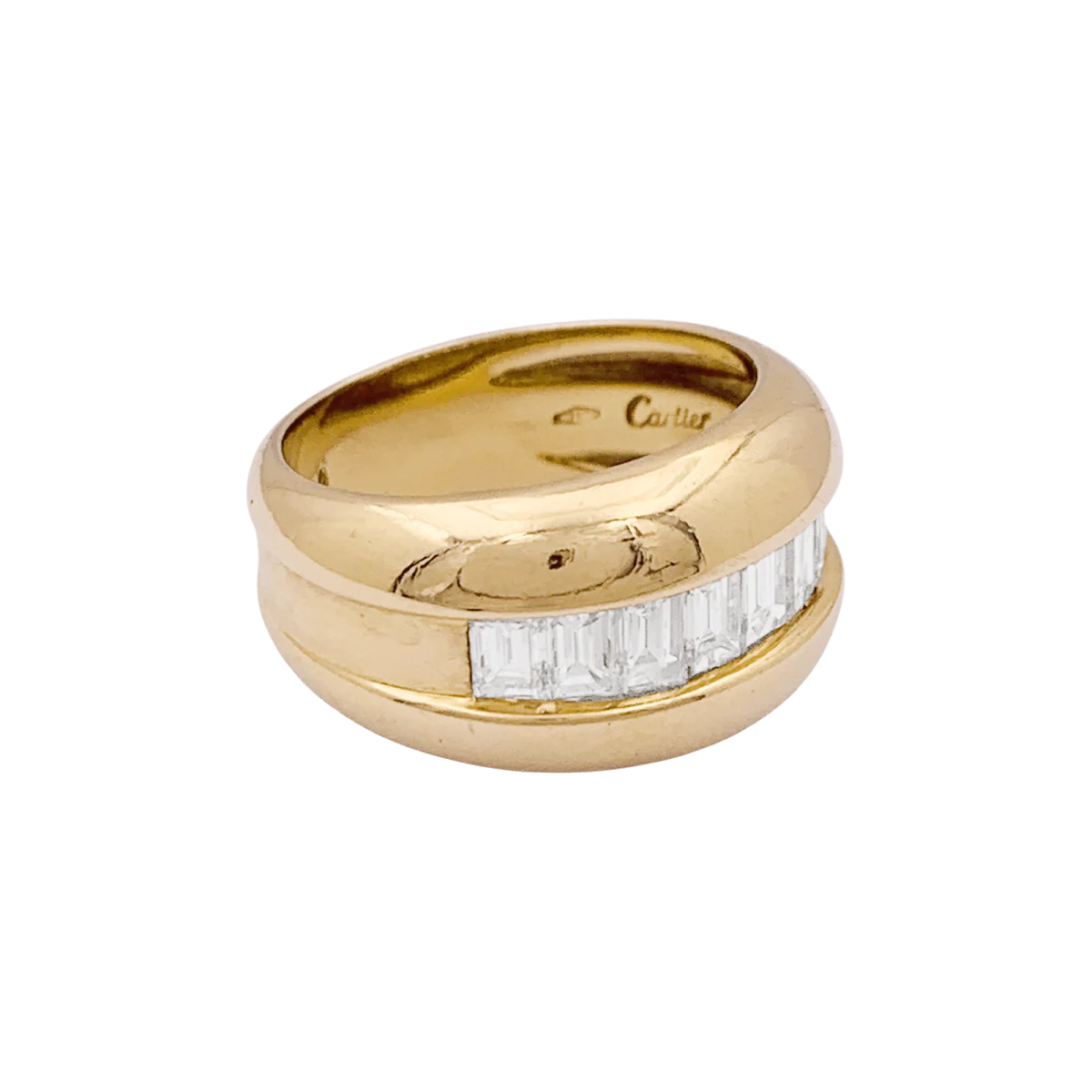 Bague Jonc CARTIER "Odin" en or jaune et diamants - Image 5