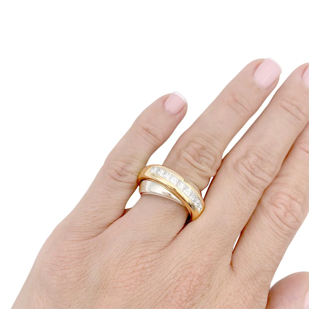 Bague CARTIER "Odyssée" deux ors et diamants. - Image 2