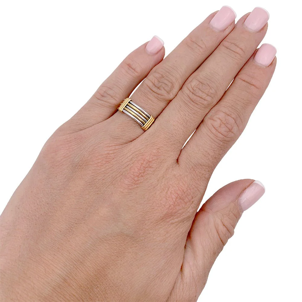 Bague CARTIER en or jaune et acier - Image 4