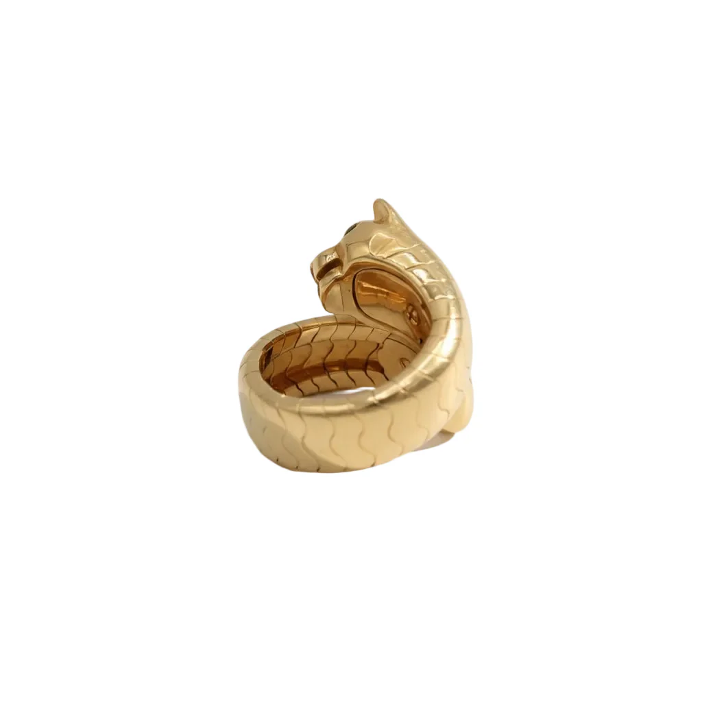 Bague CARTIER Panthère "Lakarda" en or jaune et émeraudes - Image 3