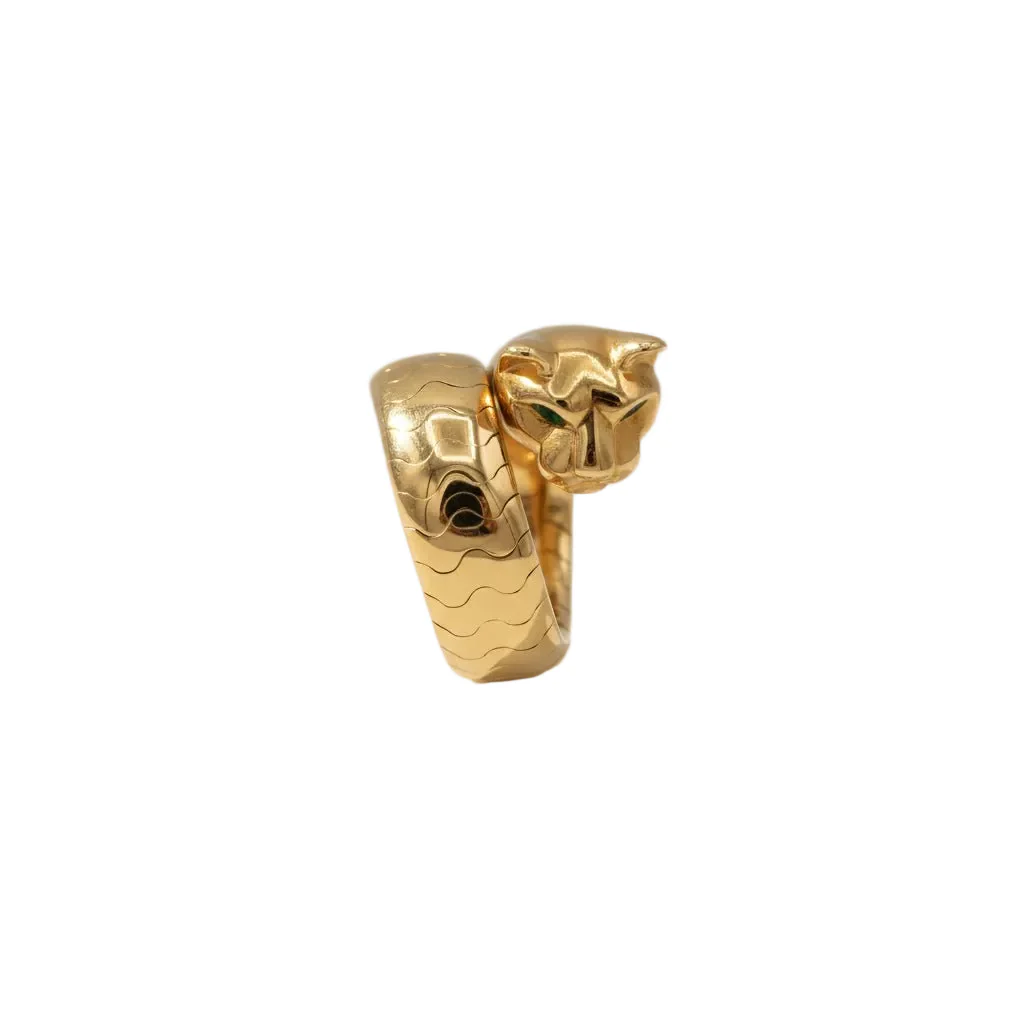 Bague CARTIER Panthère "Lakarda" en or jaune et émeraudes - Image 4