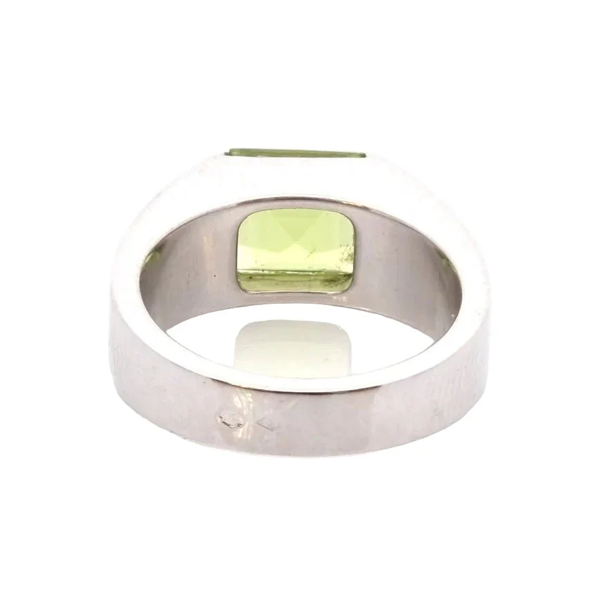 Bague CARTIER "Tank" en or blanc et péridot - Image 3