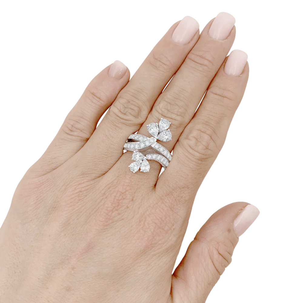 Bague Pavée CARTIER en platine et diamants - Image 2