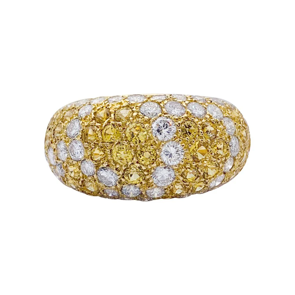 Bague CARTIER "Sauvage", en or jaune, diamants, saphirs jaunes.