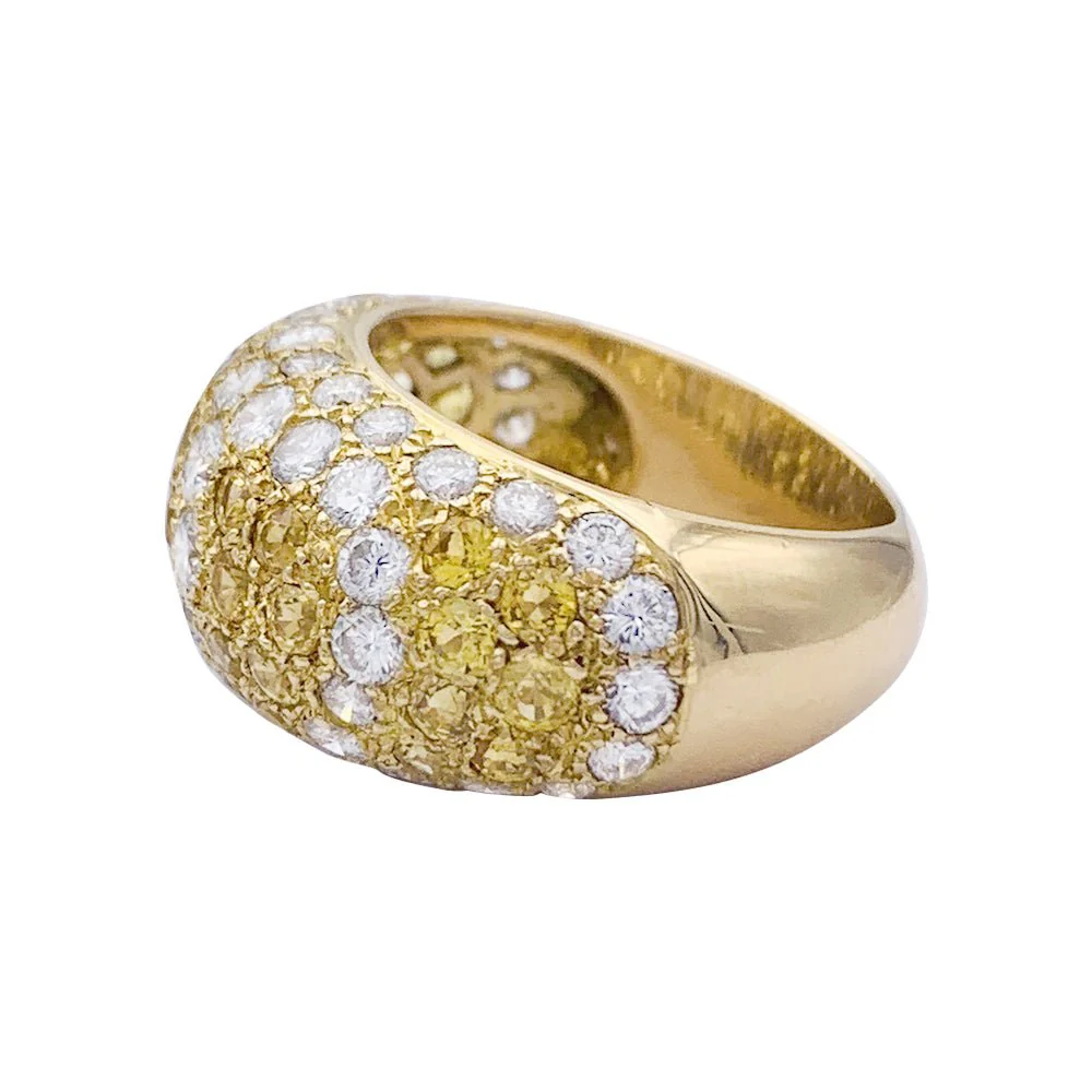 Bague CARTIER "Sauvage", en or jaune, diamants, saphirs jaunes. - Image 2