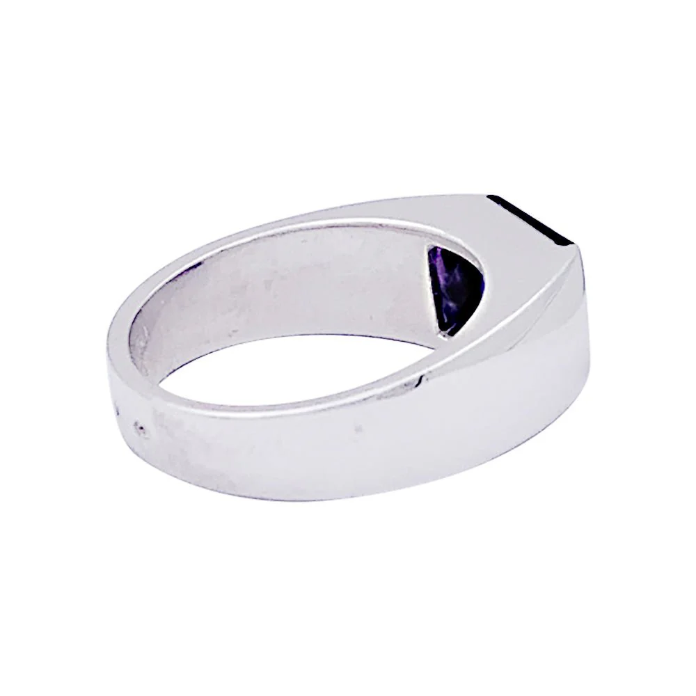 Bague Cartier, "Tank", or blanc, améthyste. - Image 4