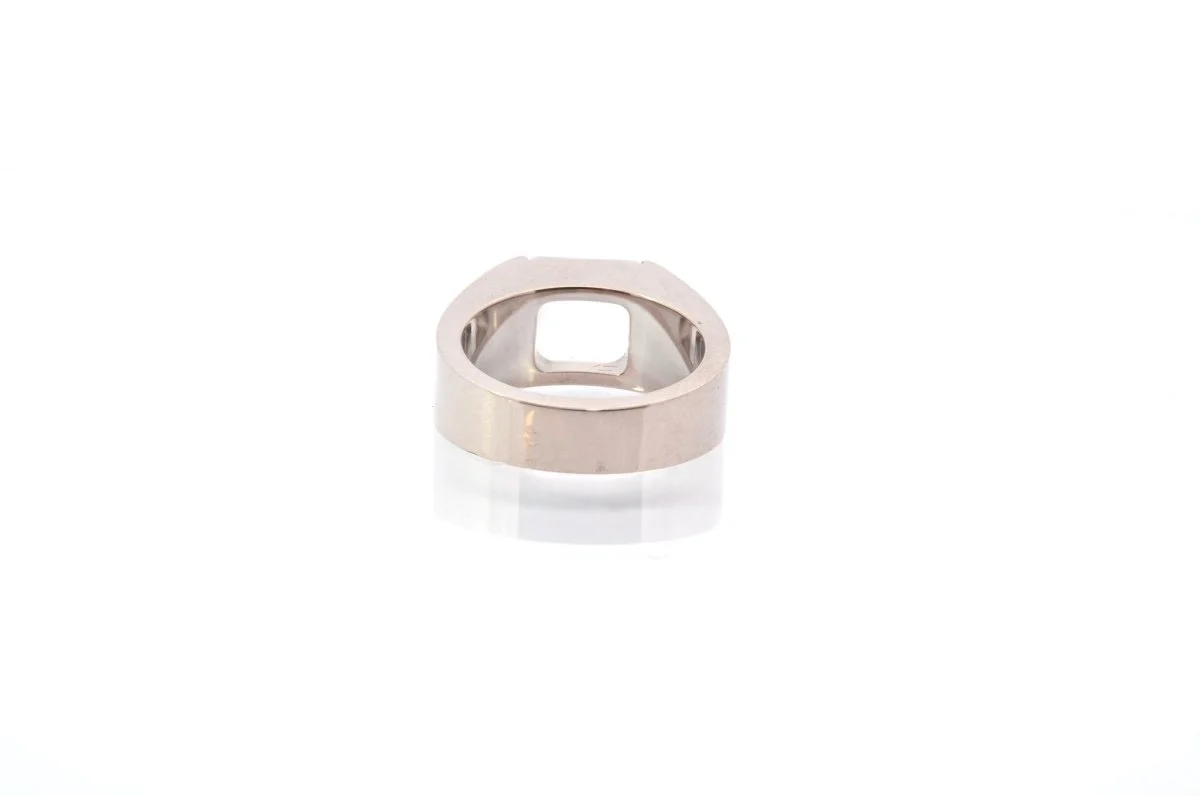 Bague Cartier Tank pierre de lune or blanc - Image 5