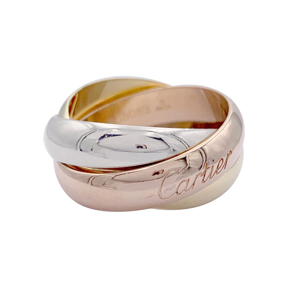 Bague Alliance CARTIER "Trinity" en trois ors