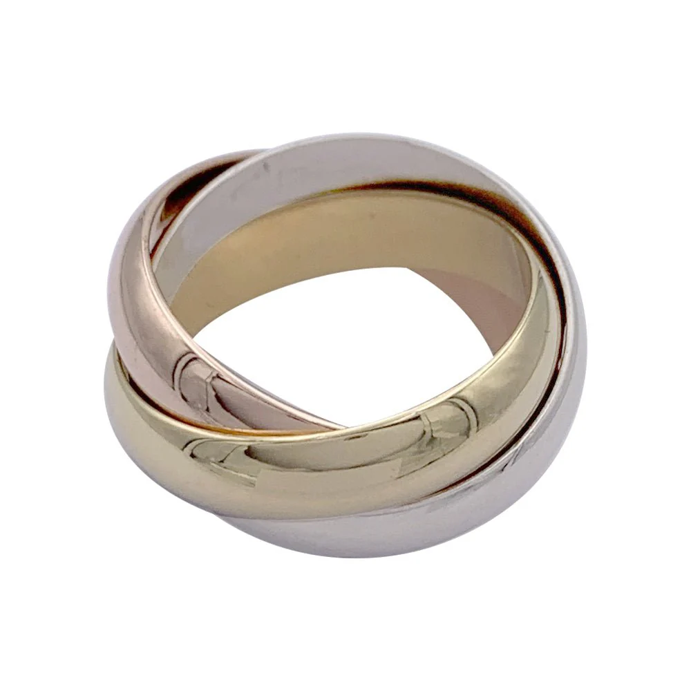Bague Alliance CARTIER "Trinity" en trois ors - Image 4