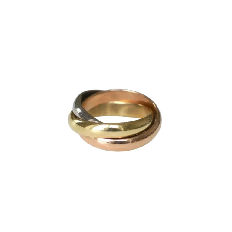 Bague CARTIER "Trinity" en or jaune, or blanc, or rose et diamants - Image 4