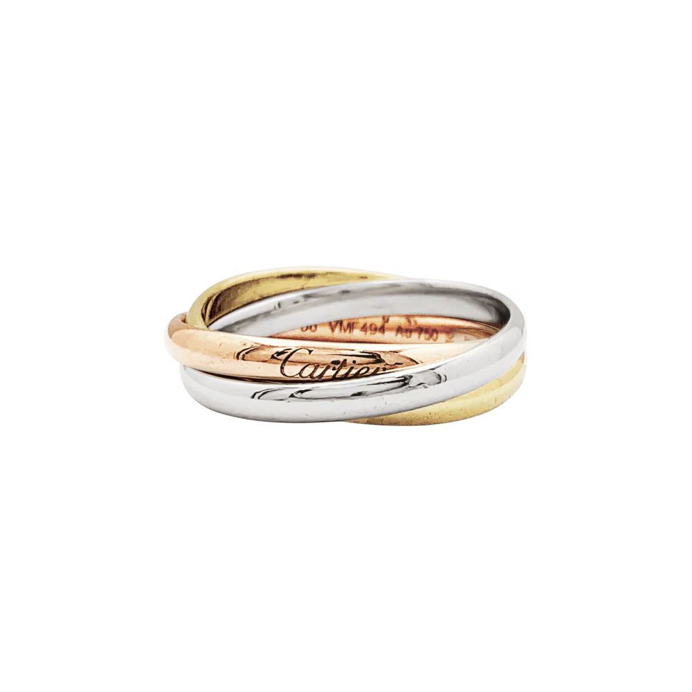 Bague Alliance CARTIER "Trinity" en or blanc, or jaune et or rose