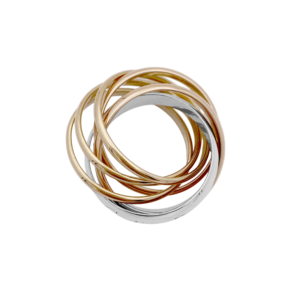 Bague Alliance CARTIER "Trinity" en or blanc, or jaune, or rose et diamant - Image 5