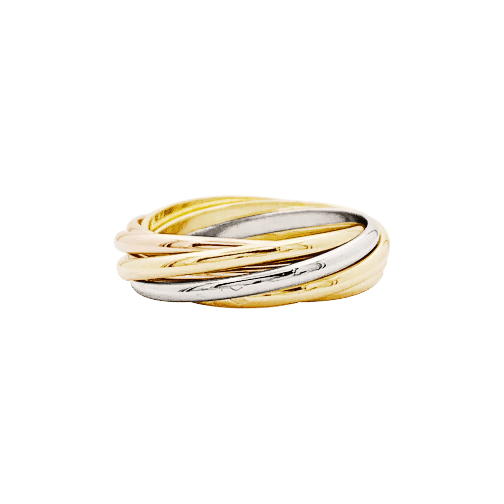 Bague Alliance CARTIER "Trinity" en or blanc, or jaune et or rose