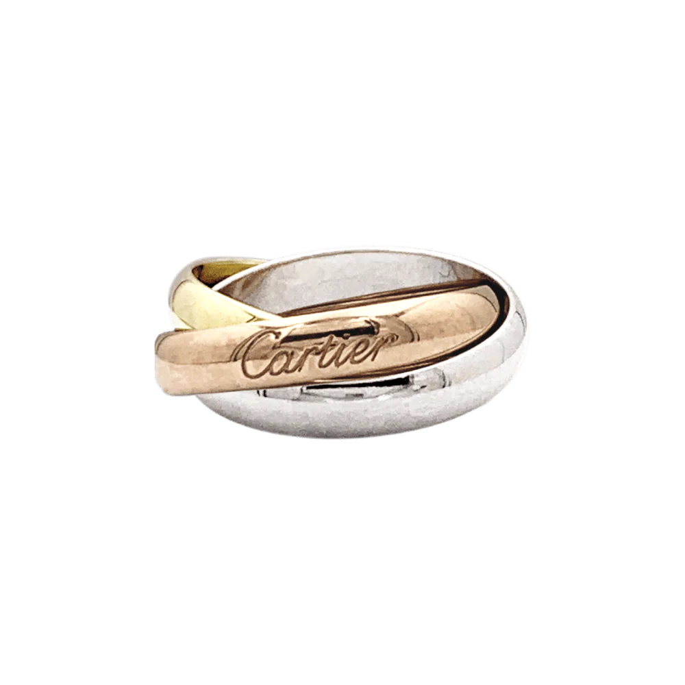 Bague Alliance CARTIER "Trinity" en or jaune, or blanc et or rose - Image 3