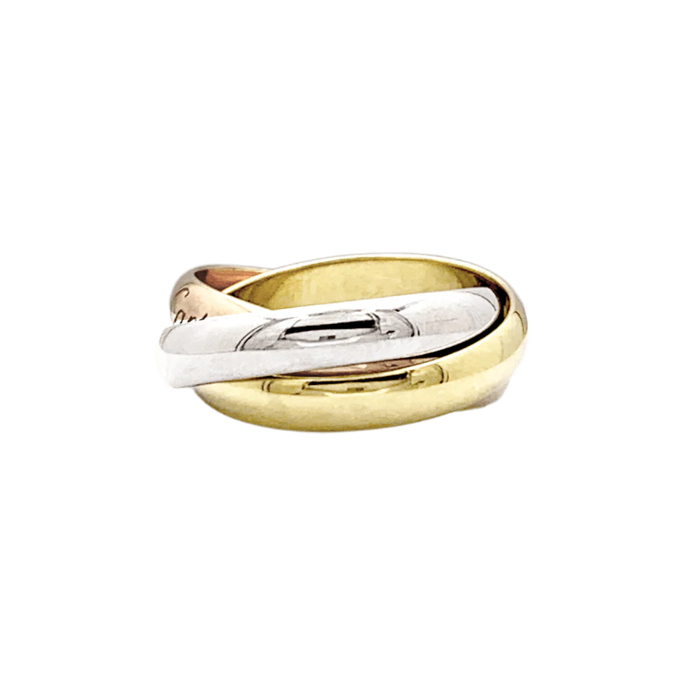 Bague Alliance CARTIER "Trinity" en or jaune, or blanc et or rose - Image 4