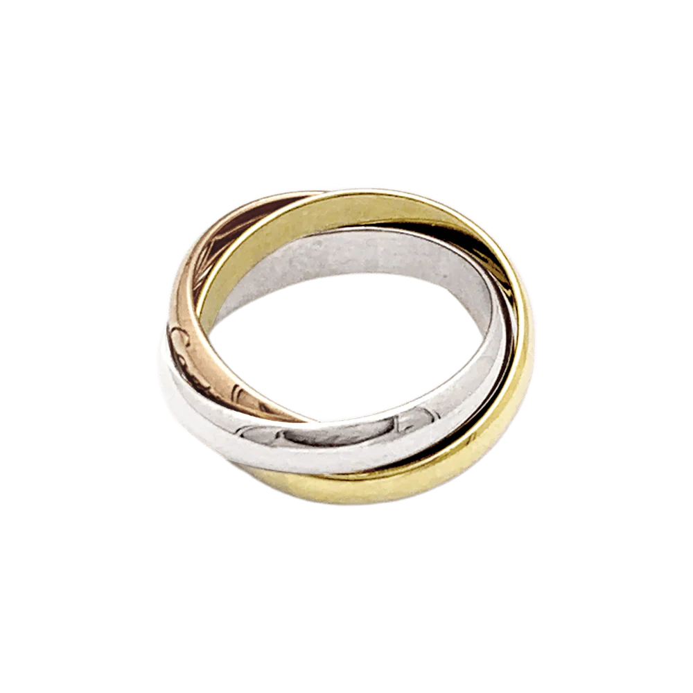 Bague Alliance CARTIER "Trinity" en or jaune, or blanc et or rose - Image 5