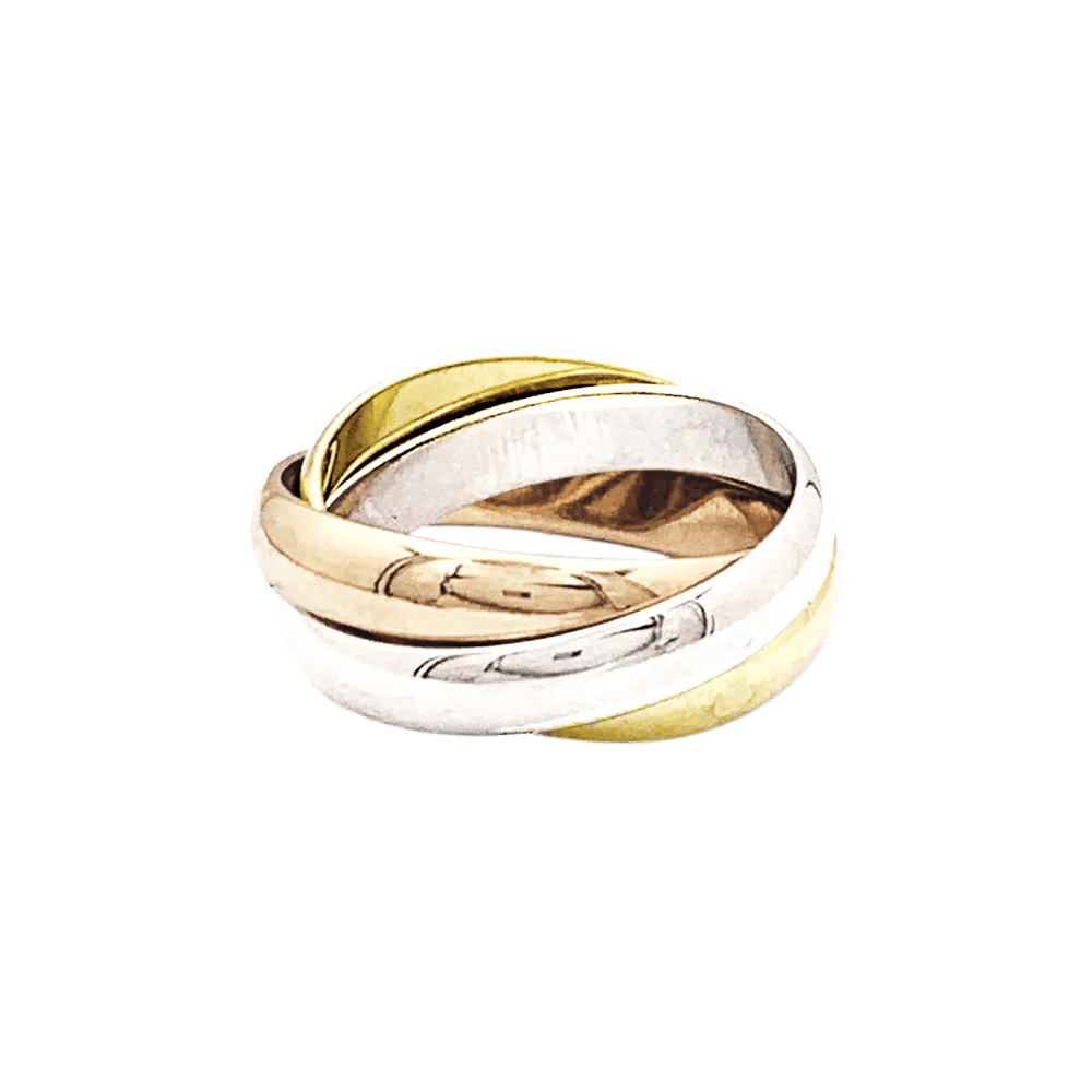 Bague Alliance CARTIER "Trinity" en or jaune, or blanc et or rose - Image 6