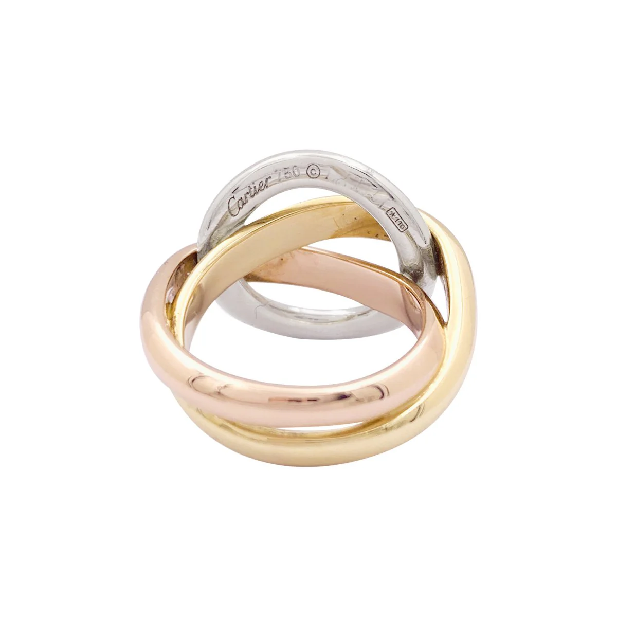 Bague CARTIER "Trinity Crash" trois ors et diamants - Image 4
