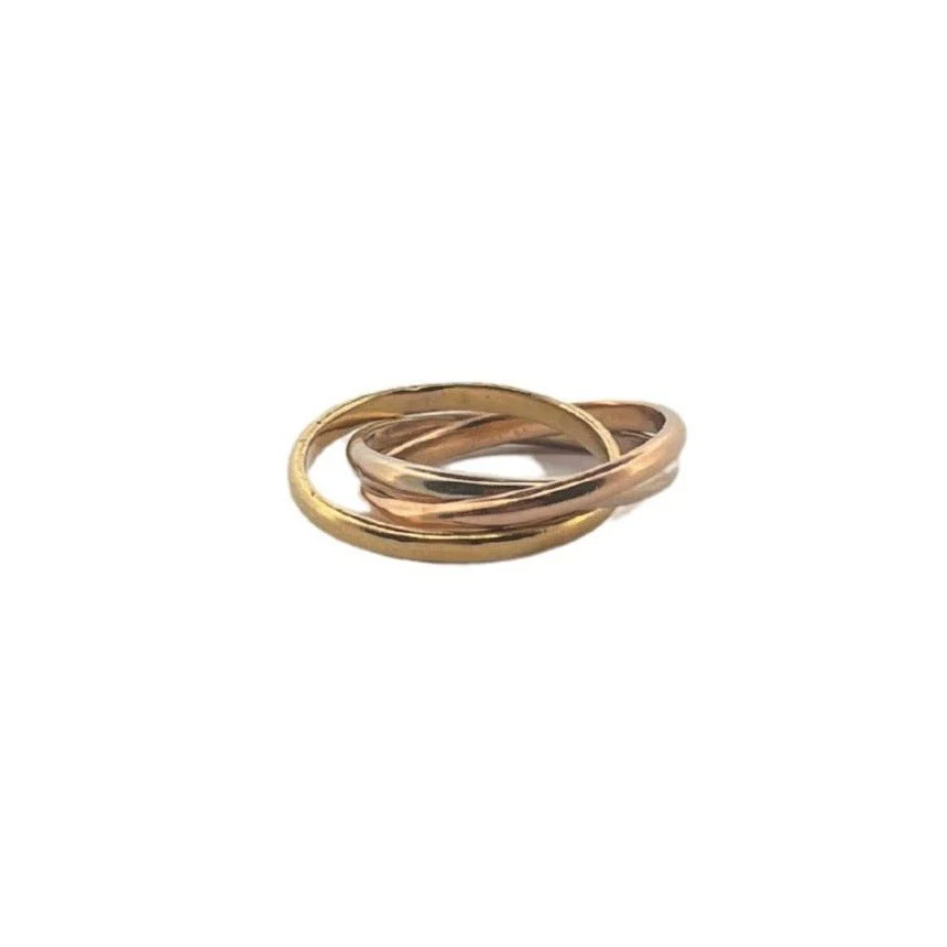 Bague Alliance CARTIER "Trinity" en or jaune or blanc et or rose - Image 2