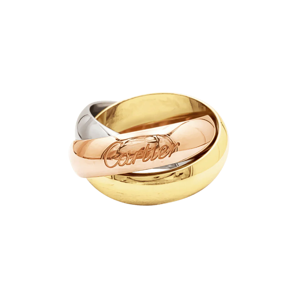 Bague Alliance CARTIER "Trinity" en or blanc, or jaune et or rose