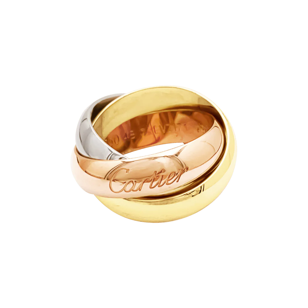 Bague Alliance CARTIER "Trinity" en or blanc, or jaune et or rose - Image 3