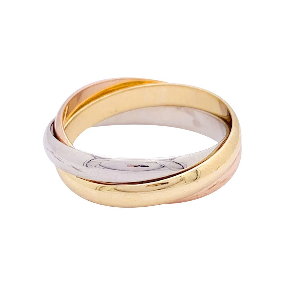 Bague Alliance CARTIER "Trinity" en trois ors