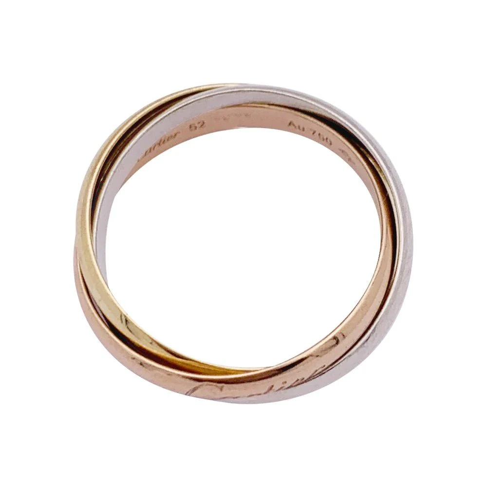 Bague Alliance CARTIER "Trinity" en trois ors - Image 3