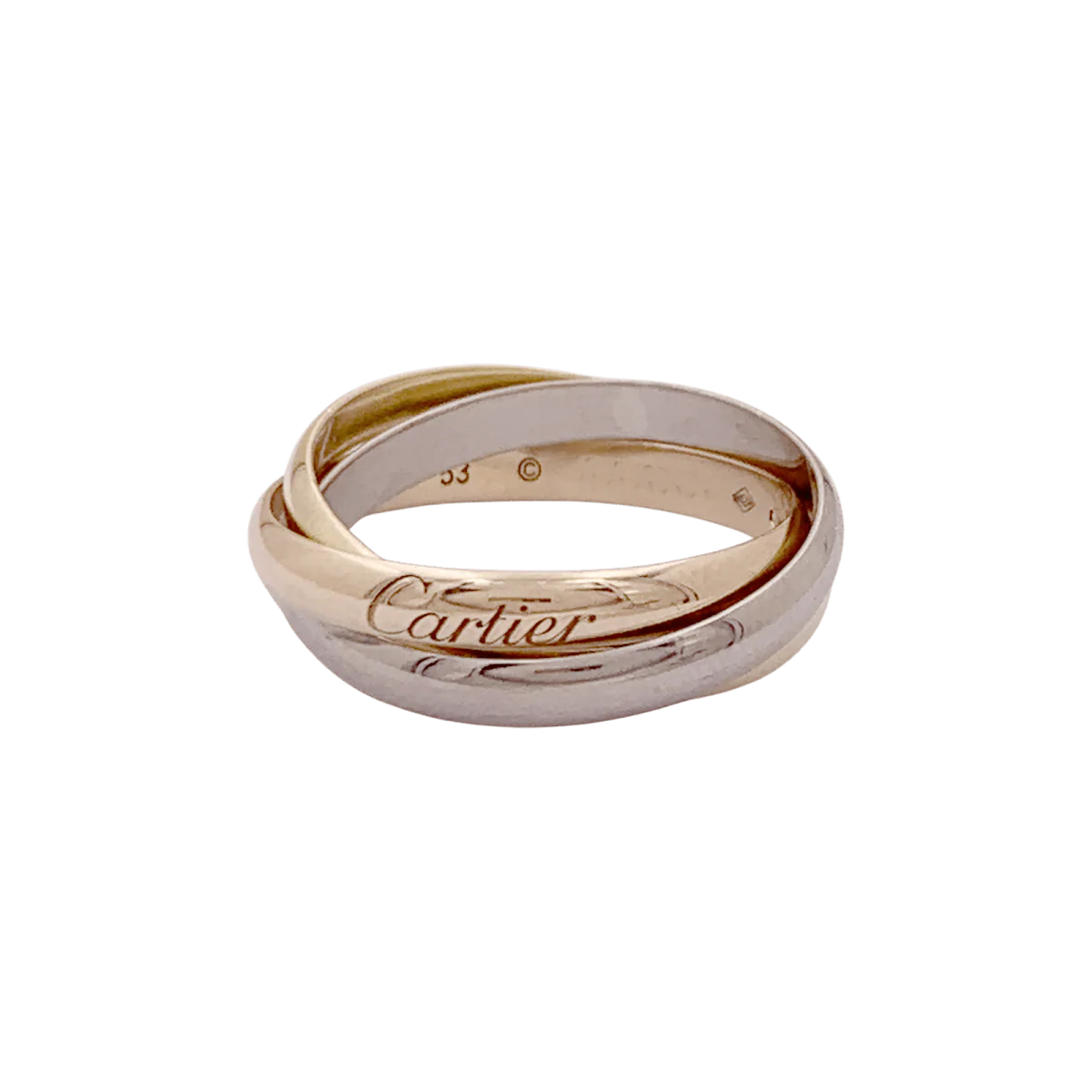 Bague Alliance CARTIER "Trinity" en or jaune, or rose et or blanc