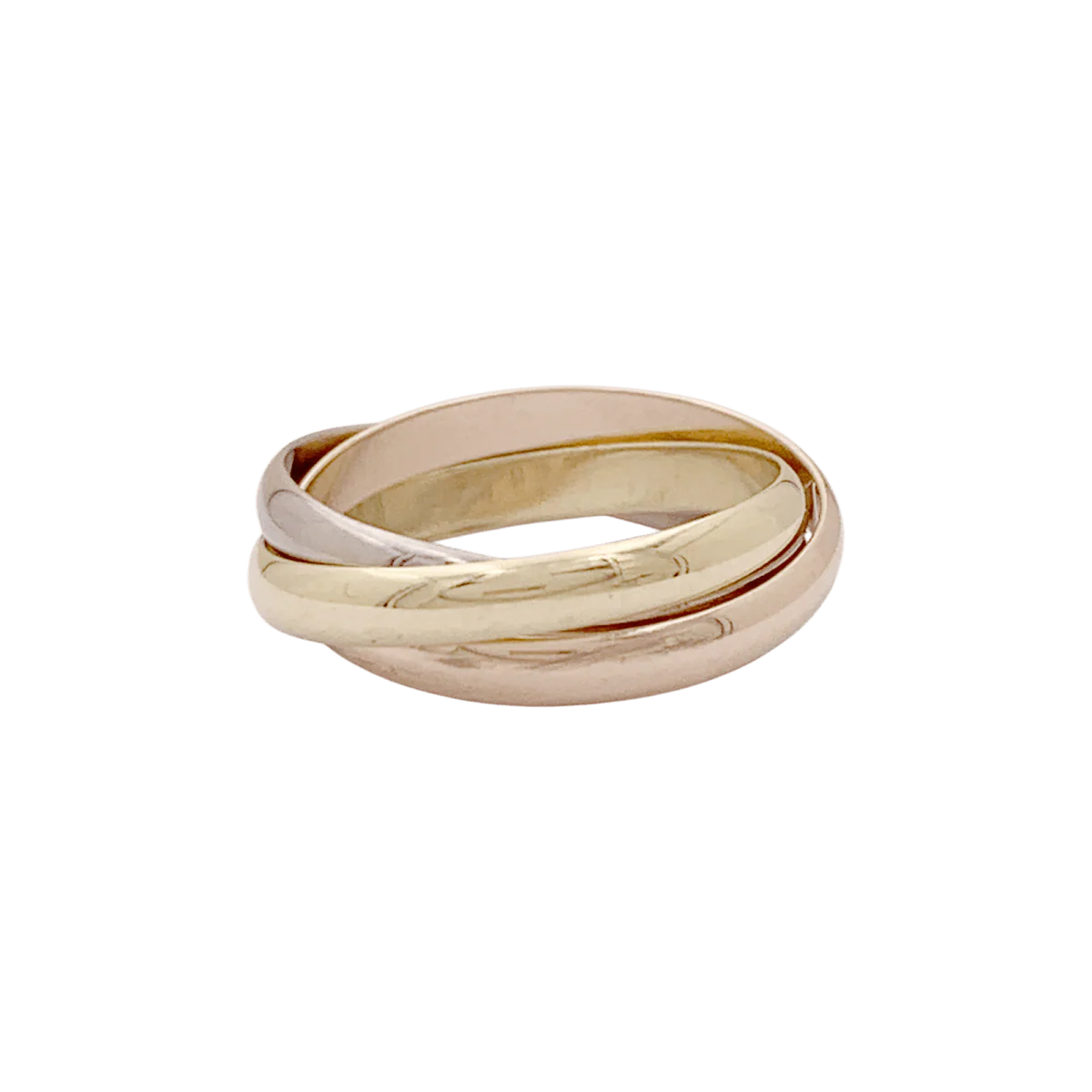 Bague Alliance CARTIER "Trinity" en or jaune, or rose et or blanc - Image 3
