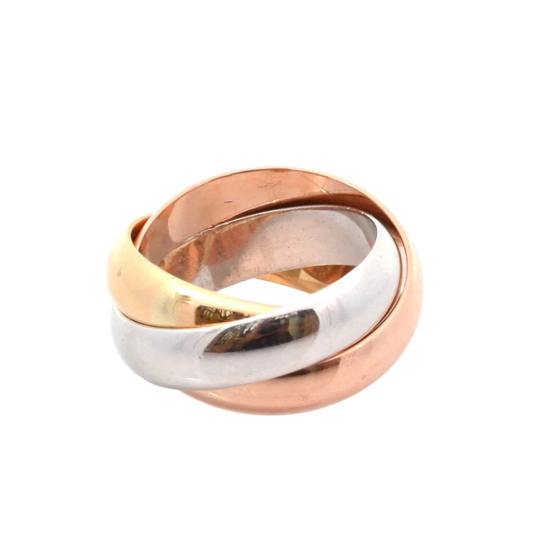 Bague Alliance CARTIER "Trinity" en or jaune, or blanc et or rose - Image 2