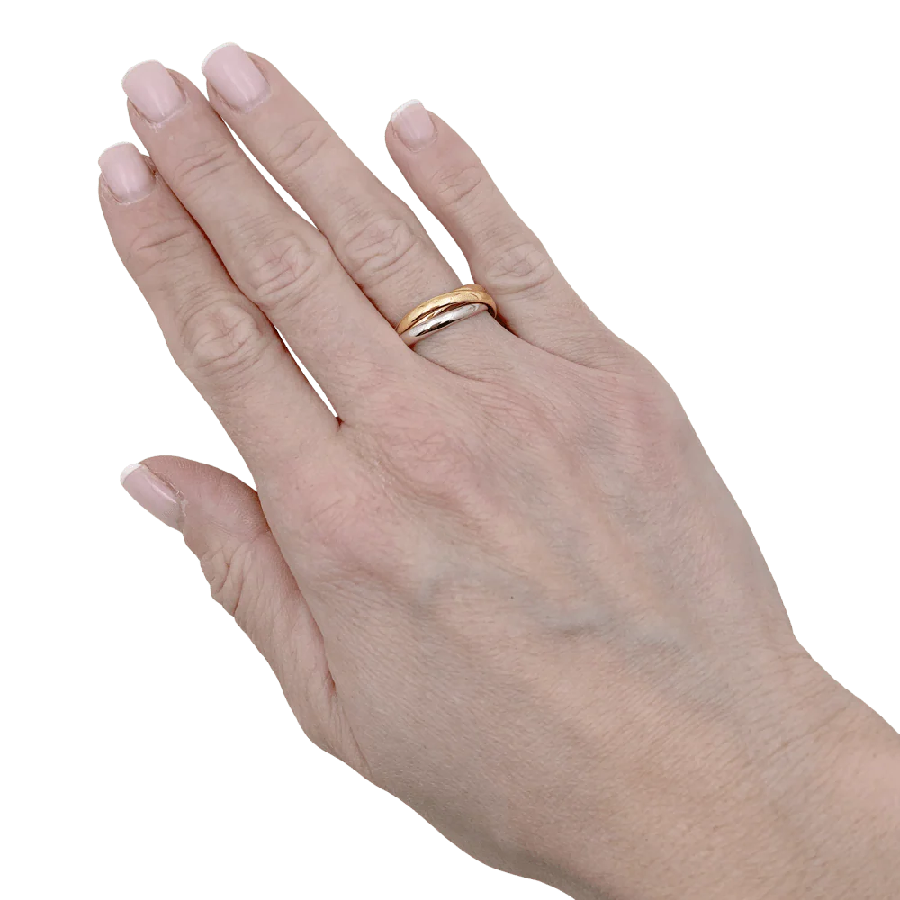 Bague Alliance CARTIER "Trinity" en or jaune, or blanc et or rose - Image 2