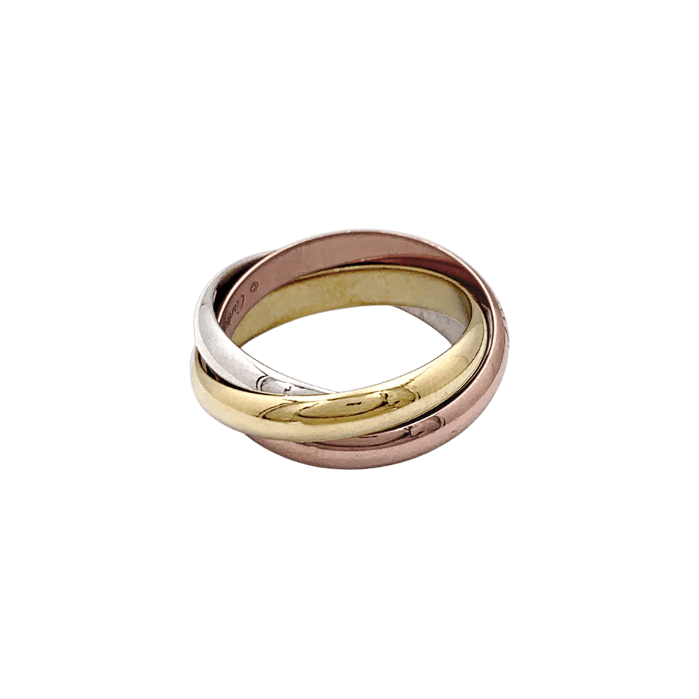 Bague Alliance CARTIER "Trinity" en or jaune, or blanc et or rose - Image 3