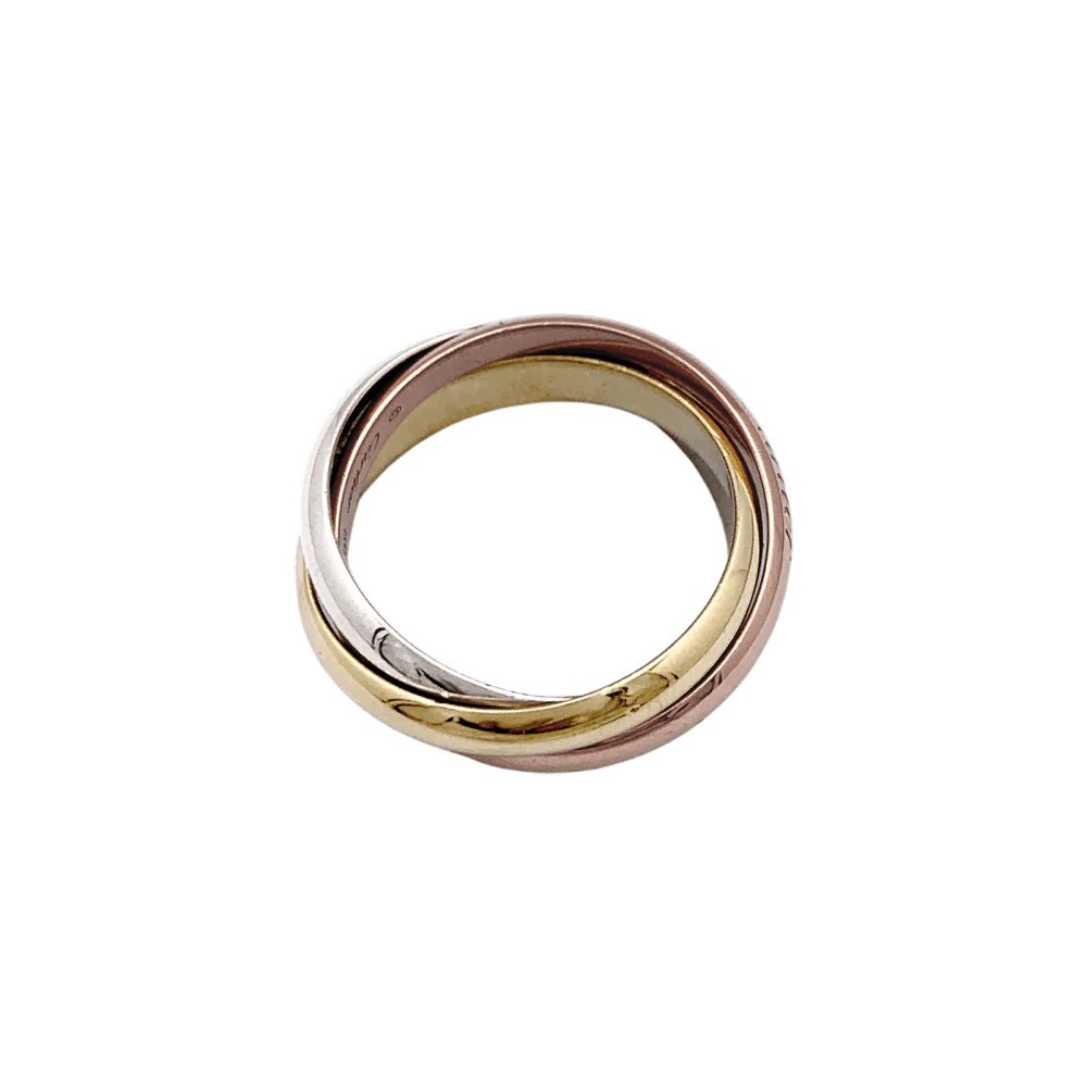 Bague Alliance CARTIER "Trinity" en or jaune, or blanc et or rose - Image 5