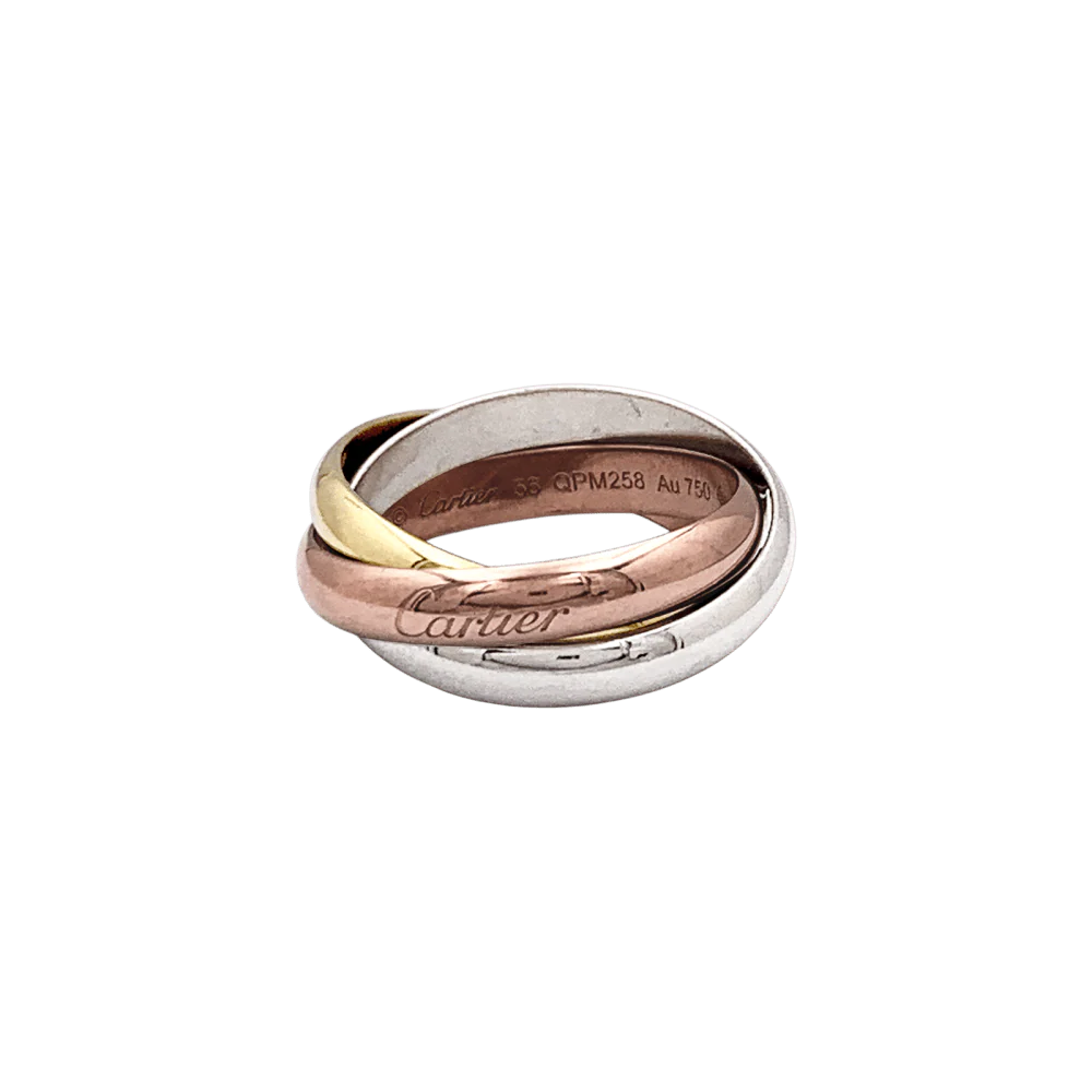 Bague Alliance CARTIER "Trinity" en or jaune, or blanc et or rose - Image 6