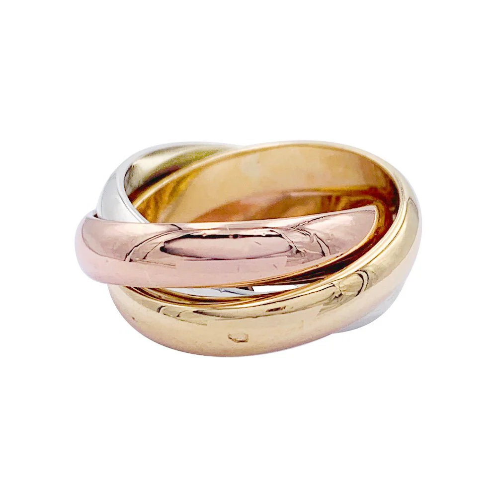 Bague Alliance CARTIER "Trinity" en trois ors - Image 4