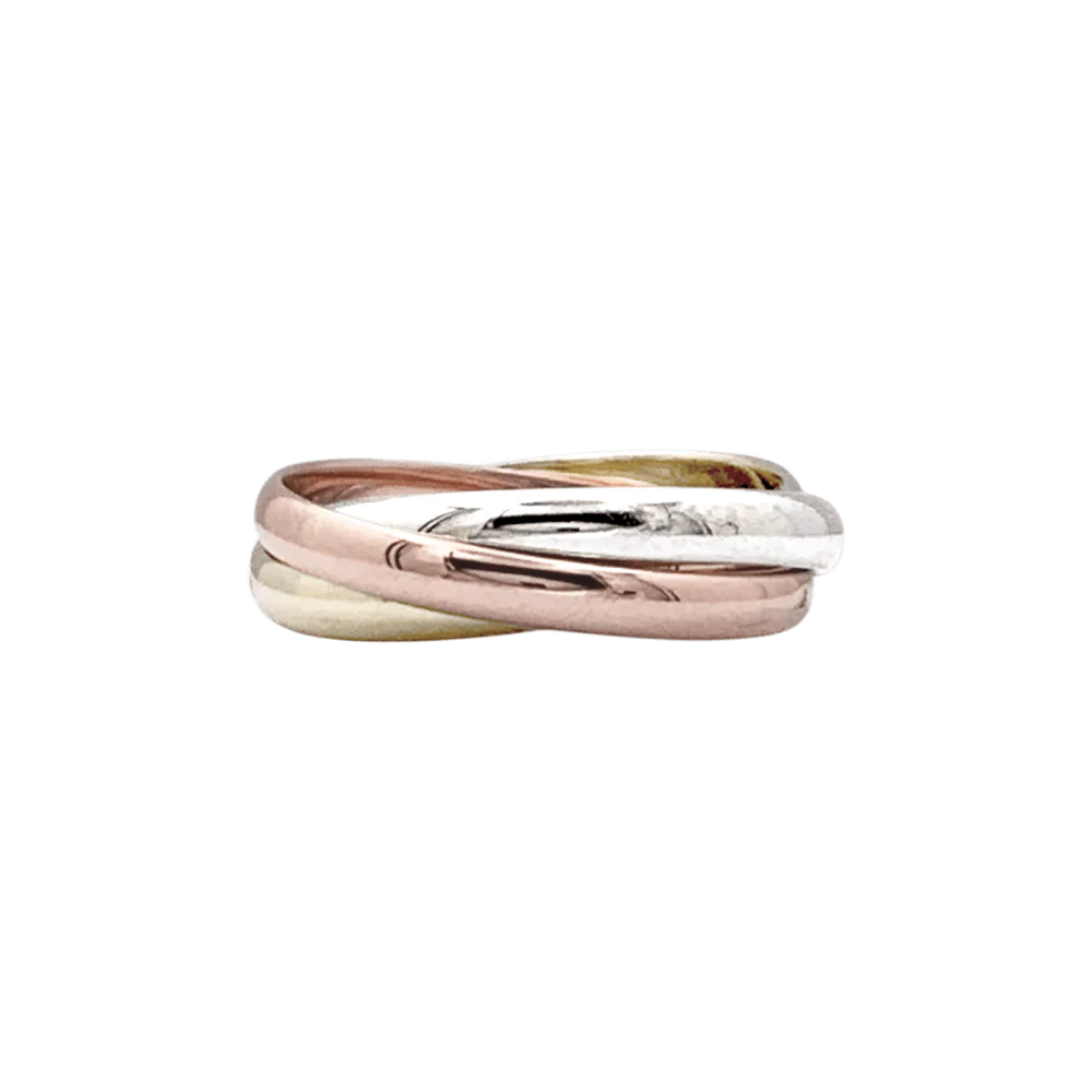 Bague Alliance CARTIER "Trinity" en or jaune, or blanc et or rose