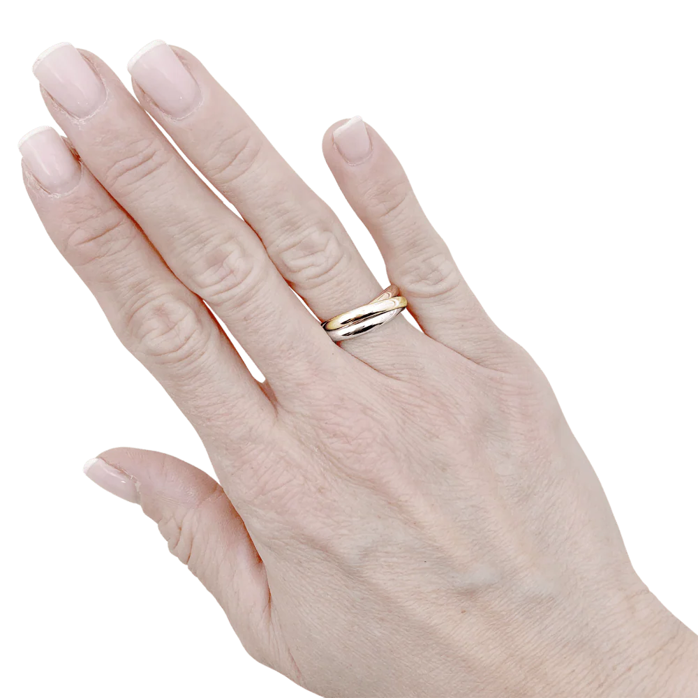 Bague Alliance CARTIER "Trinity" en or jaune, or blanc et or rose - Image 2