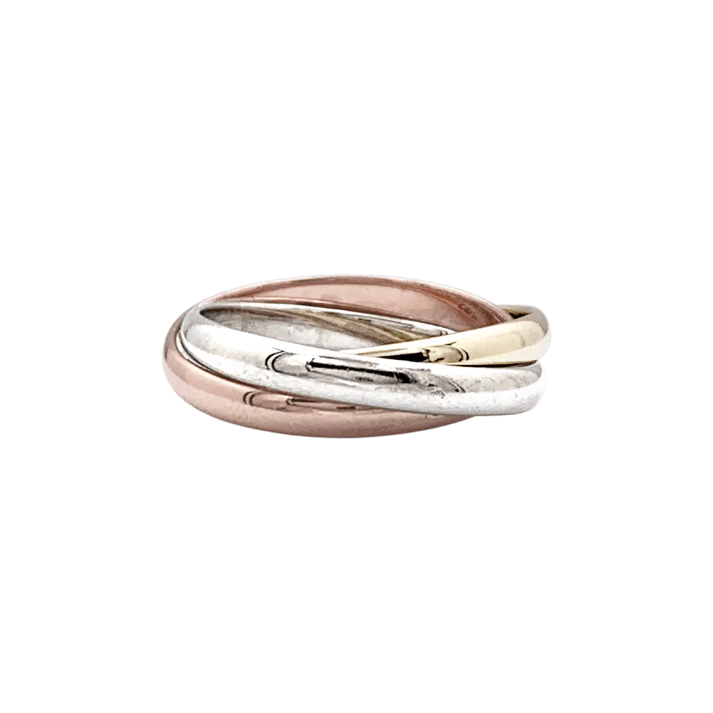 Bague Alliance CARTIER "Trinity" en or jaune, or blanc et or rose - Image 3