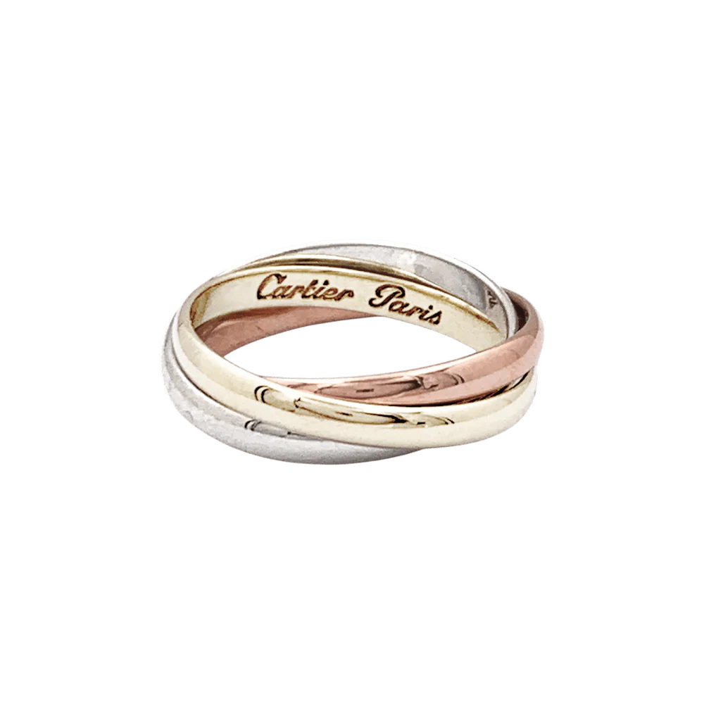 Bague Alliance CARTIER "Trinity" en or jaune, or blanc et or rose - Image 4