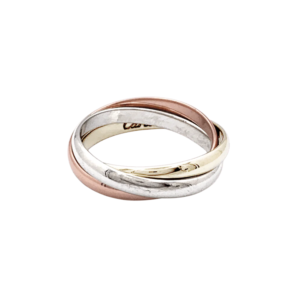 Bague Alliance CARTIER "Trinity" en or jaune, or blanc et or rose - Image 5