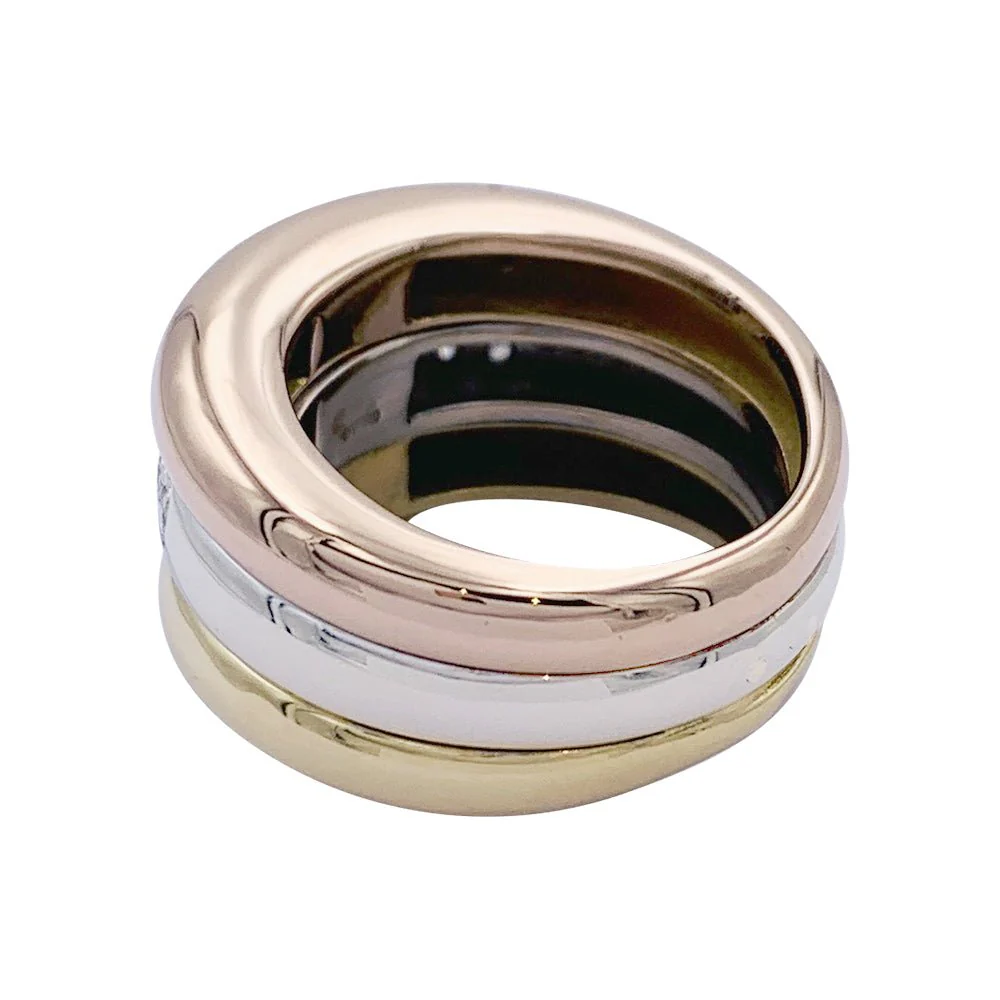 Bague Cartier trois ors et diamants - Image 6