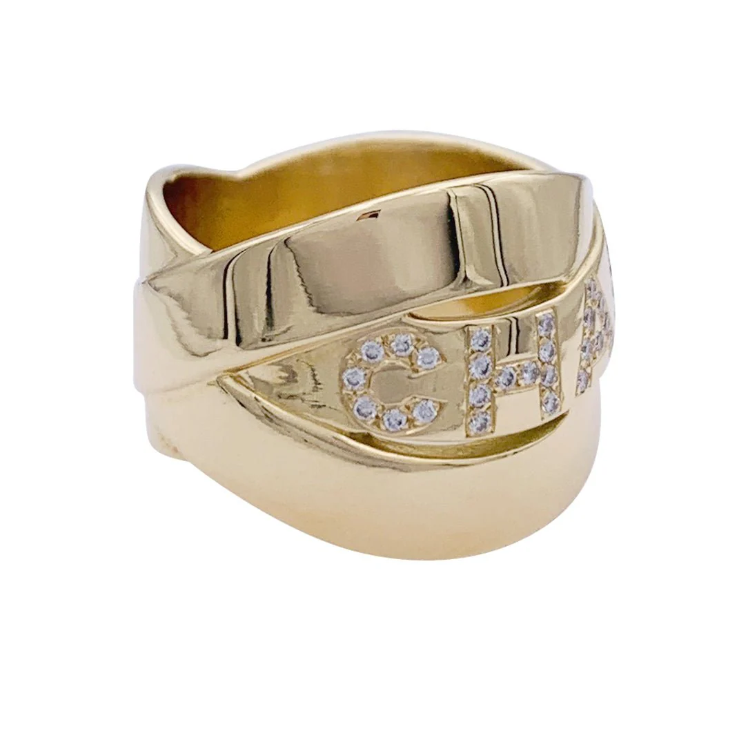 Bague CHANEL "Bolduc Signature" en or jaune et diamants - Image 5