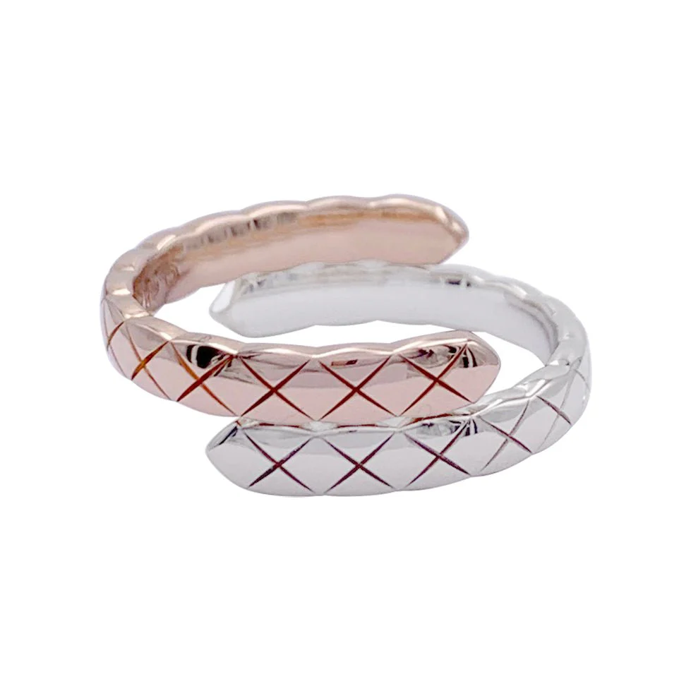 Bague CHANEL "Coco Crush Toi et Moi" en or blanc, or rose et diamants - Image 3