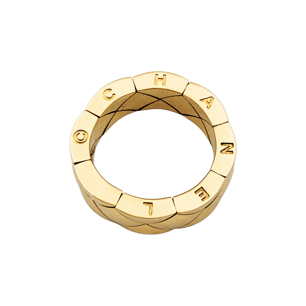Bague CHANEL "Matelassé" en or jaune - Image 3
