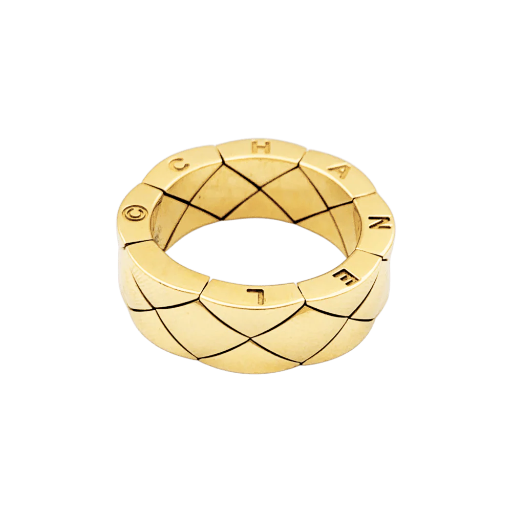 Bague CHANEL "Matelassé" en or jaune - Image 4