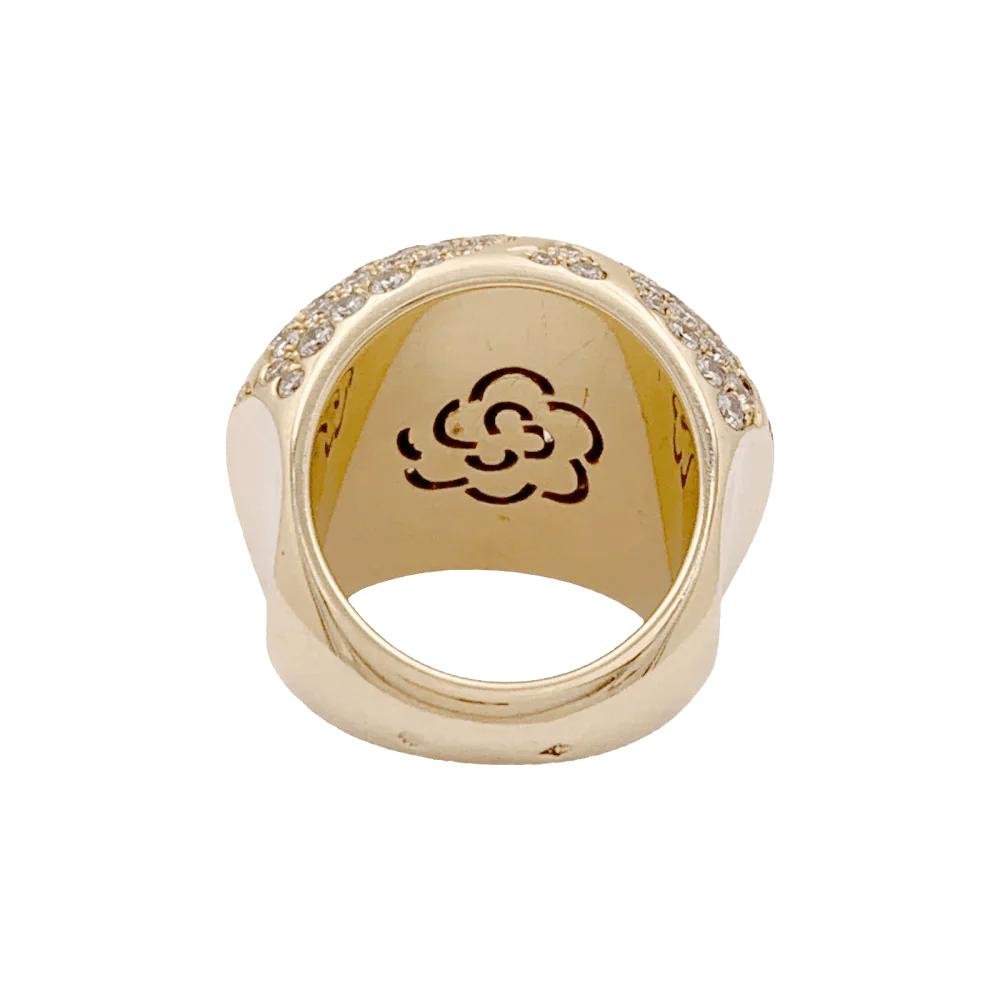 Bague Dôme CHANEL "Profil de Camélia" en or jaune et diamants - Image 5