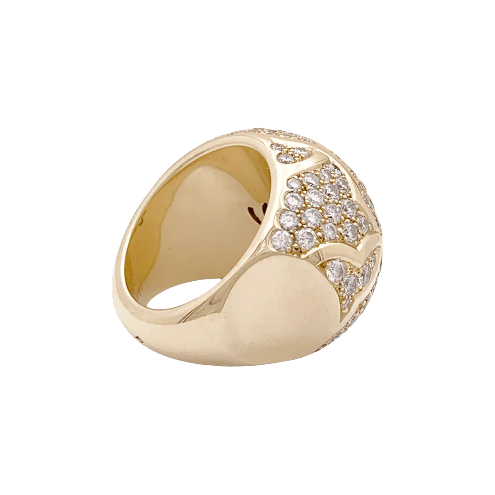 Bague Dôme CHANEL "Profil de Camélia" en or jaune et diamants - Image 6